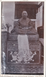 Rare album de photos sur le retour d'exile en Inde du 13&egrave;me Dala&iuml;-lama, vers 1912/1913