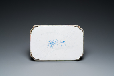 Two Chinese rectangular Canton enamel trays, Yongzheng/Qianlong