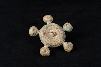 A Chinese archaic bronze horse bell ornament, Western Zhou, ca. 8th C. b.C.