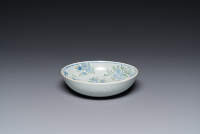 An unusual Chinese wucai bowl, Wanli mark and possibly of the period