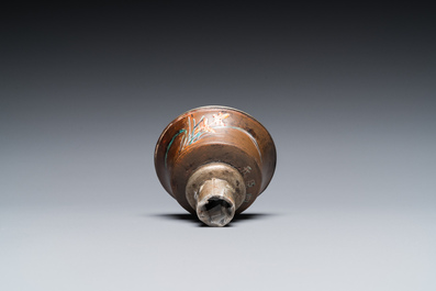 Rare pipe &agrave; opium en porcelaine de Chine moul&eacute;e dans le style de Wang Bing Rong dans sa bo&icirc;te en bois, fin du 19&egrave;me