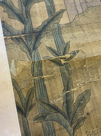 Ecole chinoise: 'Rassemblement musical &eacute;l&eacute;gant', encre et couleurs sur soie, probablement Ming