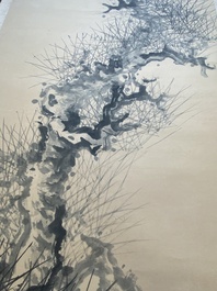 Hua Ao (Chine, 19&egrave;me): 'Branche de sapin', encre sur papier, 2&egrave;me moiti&eacute; du 19&egrave;me