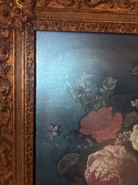 Van Verendael, Nicolaes (1640-1691, attr. &agrave;): Urne au bouquet de fleurs avec papillon, huile sur toile