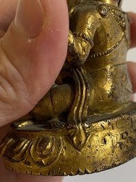 Mahakala en bronze dor&eacute;, Sino-Tibet, 19&egrave;me