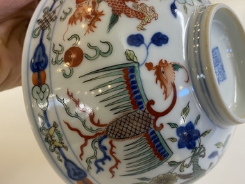 A Chinese wucai 'dragon' bowl, Daoguang mark and of the period
