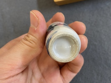 Nine Chinese porcelain snuff bottles, 19/20th C.