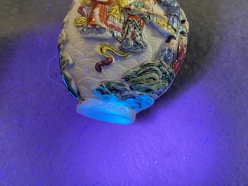 Nine Chinese porcelain snuff bottles, 19/20th C.