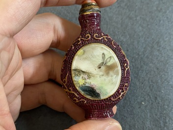 Nine Chinese porcelain snuff bottles, 19/20th C.