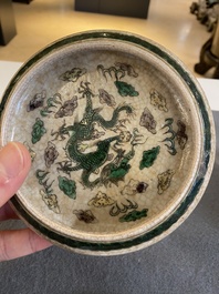 Six Chinese porcelain brush washers, 19/20th C.