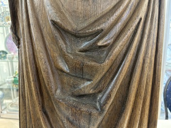 Grande Sainte-Ursule et huit vierges en ch&ecirc;ne sculpt&eacute;, Flandres, probablement Malines, 16&egrave;me
