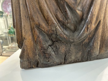 A large Flemish oak sculpture of Ursula with eight virgins, probably Malines, 16th C.