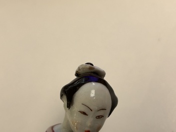 Quatre sculptures d'un acteur en porcelaine Imari de Japon, Edo, 1&egrave;re moiti&eacute; du 18&egrave;me