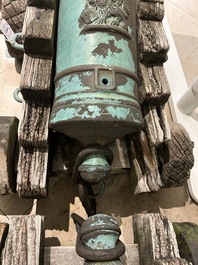Paire de canons en bronze, Italie, Venise, 17/18&egrave;me