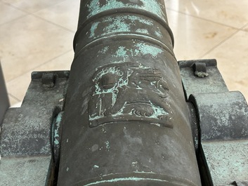 A pair of Italian bronze cannons, Venice, 17/18th C.