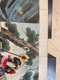 Ecole japonaise: emaki &agrave; sujet shunga (rouleau de main &agrave; sujet &eacute;rotique), Edo/Meiji, 18/19&egrave;me