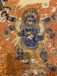 A thangka depicting Mahakala, Tibet, 19th C.