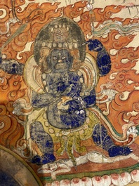 A thangka depicting Mahakala, Tibet, 19th C.