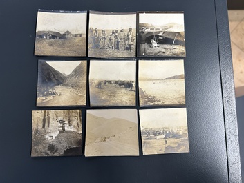 40 square photos made during the first Belgian expedition in Tibet, ca. 1908