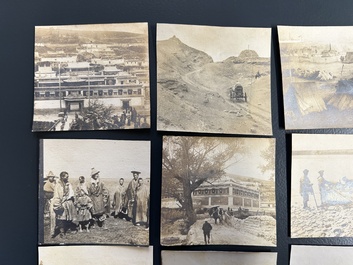 40 vierkante foto's gemaakt tijdens de eerste Belgische expeditie in Tibet, ca. 1908