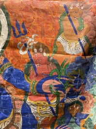 A large thangka depicting Yamantaka, Tibet, 19th C.