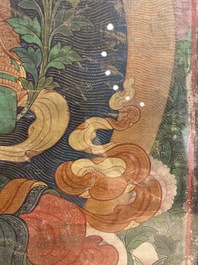 A thangka depicting Green Tara, Tibet, 17th C.