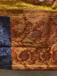 Grand thangka figurant Yamantaka, Tibet, 19&egrave;me