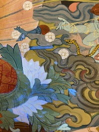 Twee thangka's met Shakyamuni Boeddha, Tibet, 20e eeuw