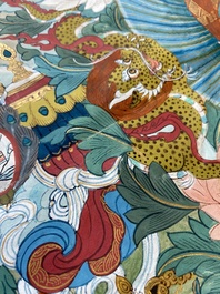 Twee thangka's met Shakyamuni Boeddha, Tibet, 20e eeuw