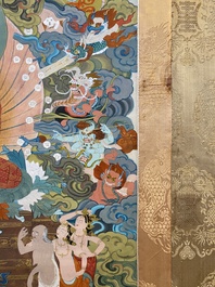 Twee thangka's met Shakyamuni Boeddha, Tibet, 20e eeuw