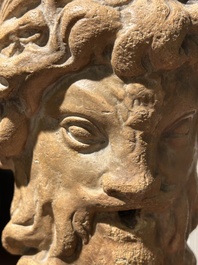 A Hellenistic or Roman marble 'Pan' fountain head, Italy, probably 3rd/2nd C. B.C.