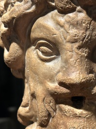 A Hellenistic or Roman marble 'Pan' fountain head, Italy, probably 3rd/2nd C. B.C.