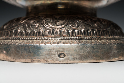 Five Tibetan ritual objects in copper, silver, jade and wood, 19/20th C.