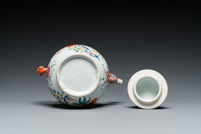 A Chinese famille rose teapot with dragon spout, Yongzheng/Qianlong