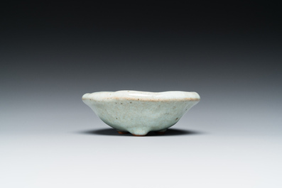A small Chinese junyao enamel tripod bowl, probably Ming