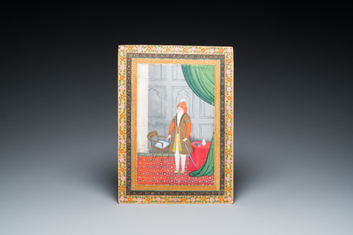 Ecole indienne, miniature: 'Le Maharaja Ranjit Singh'