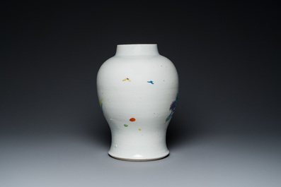 A Chinese famille rose 'Sanxing' vase, Yongzheng