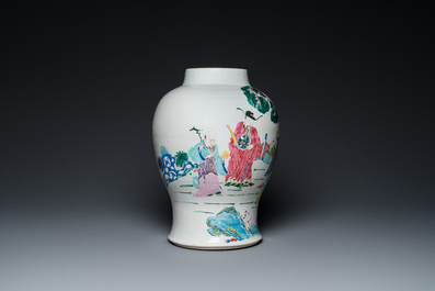 A Chinese famille rose 'Sanxing' vase, Yongzheng