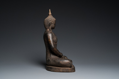 A large bronze Mandalay-style Buddha, probably Burma, 19th C.