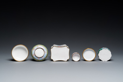 Four Chinese Canton enamel pieces, Qianlong and later