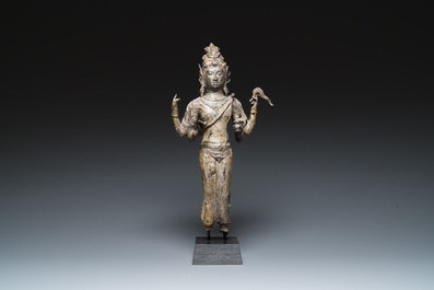 A Javanese bronze Majapahit sculpture of the god Shiva, Indonesia, probably 14th C.