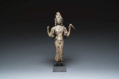 Sculpture du dieu Shiva en bronze, Royaume de Majapahit, Java, Indon&eacute;sie, probablement 14&egrave;me