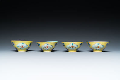 Eleven Chinese famille rose bowls, 19/20th C.