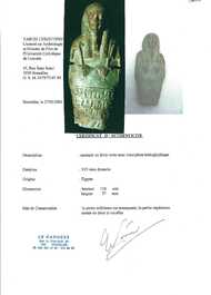 Six Egyptian green- and turquoise-glazed frit ushabtis, Late Period