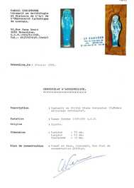 Six Egyptian green- and turquoise-glazed frit ushabtis, Late Period