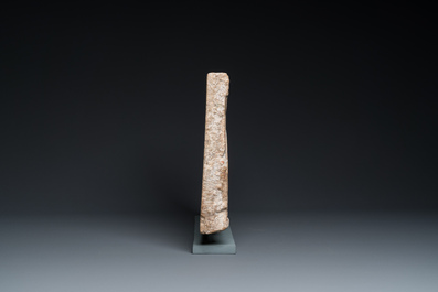 A marble tomb stone in Roman style, dated 1660