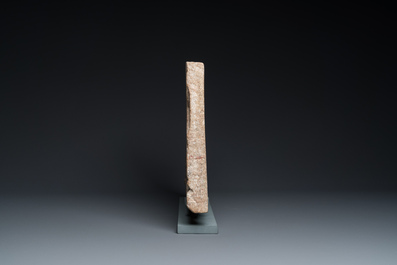 A marble tomb stone in Roman style, dated 1660