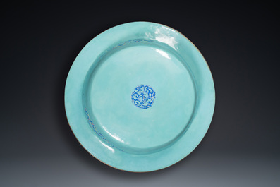 An exceptionally large Chinese Canton enamel basin, Yongzheng