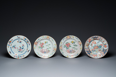 A varied collection of Chinese blue, white and famille rose porcelain, Yongzheng and later