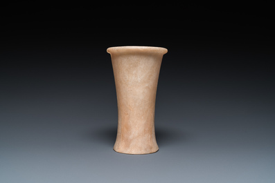 An Egyptian alabaster vase and a dish, Old Kingdom